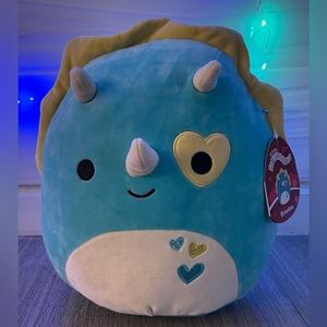 11” Braedon the Teal Triceratops with Hearts 💕